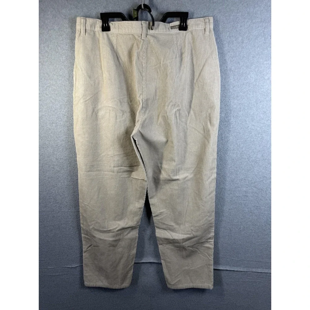 Woolrich Pants Womens 18 Petite Beige Corduroy Relaxed Fit Casual Khakis Pockets